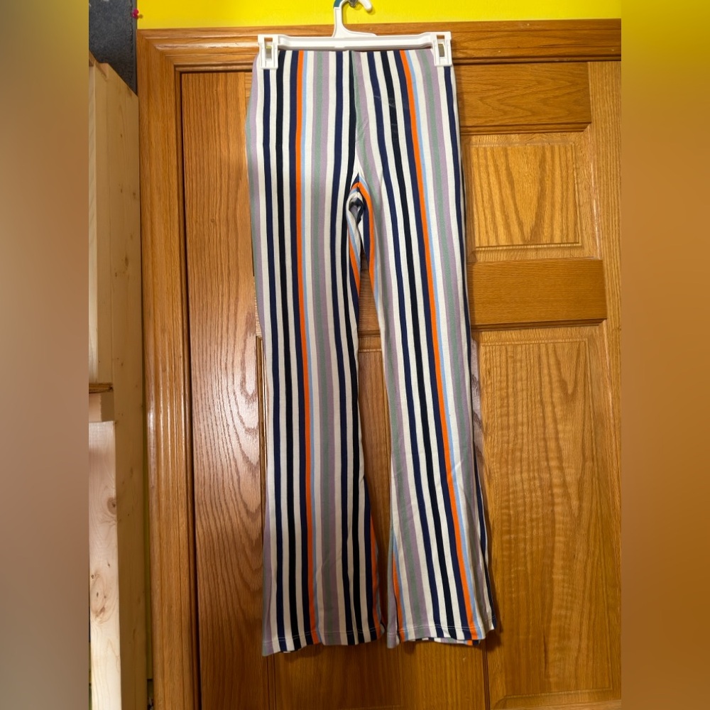 Urban Outfitters Striped Pant in Orange, Blue and Gray